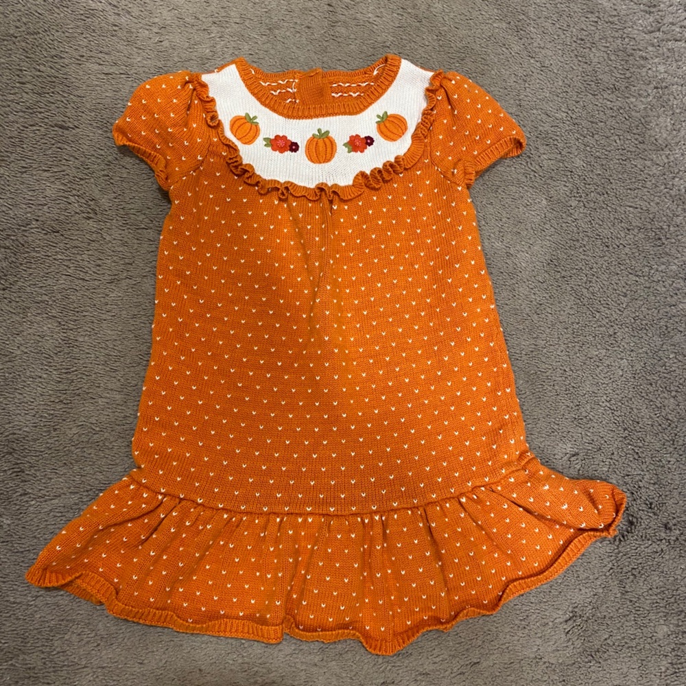 Gymboree pumpkin sweater dress 2T